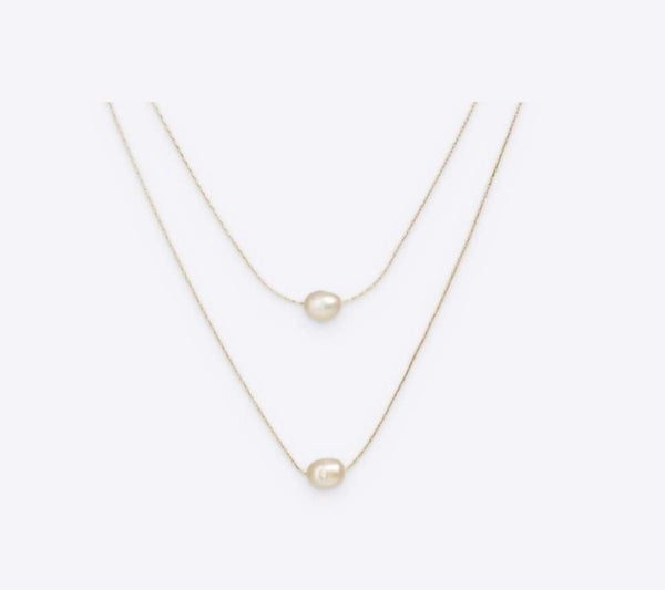 Double Layered Pearl Necklace