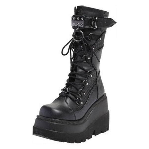 Mid-calf Platform Boots