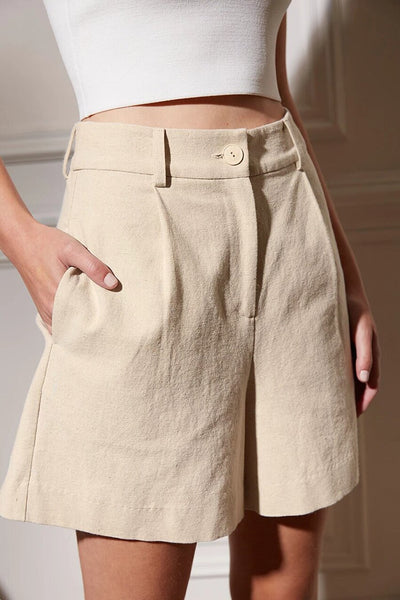 Khaki Oversized Blazer Shorts Co-ord