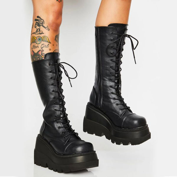 Mid-calf Platform Boots