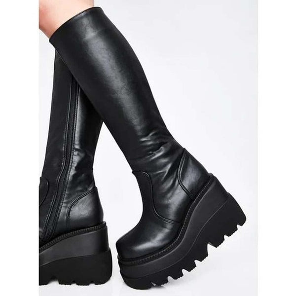 Mid-calf Platform Boots