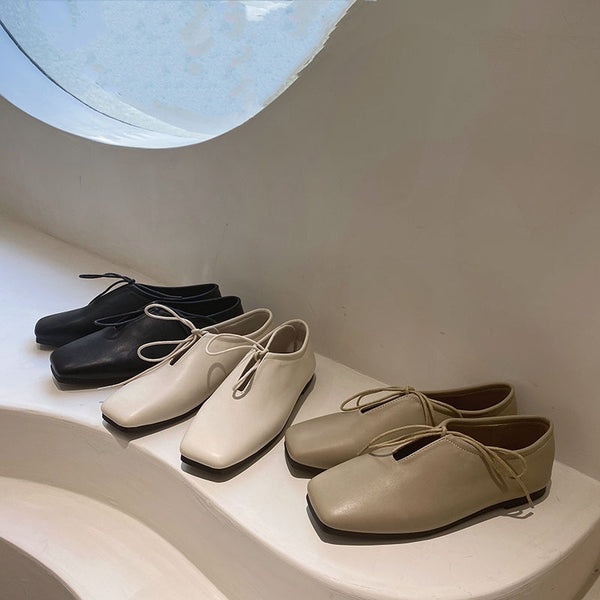 Square Toe Ballet Flats