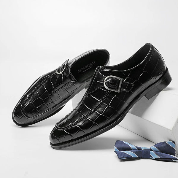 Checkered Single Monk Shoe
