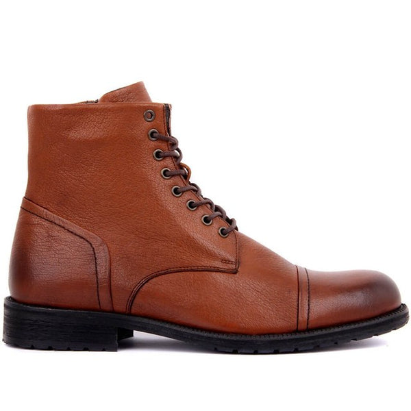 Cap Toe Leather Boot