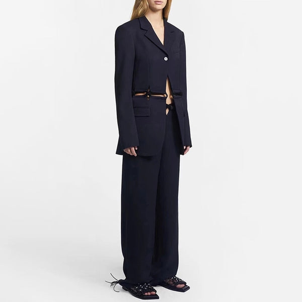 Loose Patchwork Suit