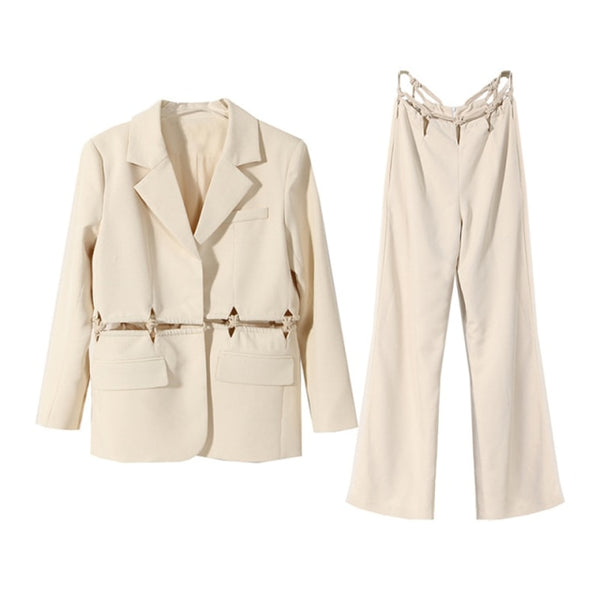 Loose Patchwork Suit