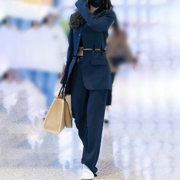 Loose Patchwork Suit
