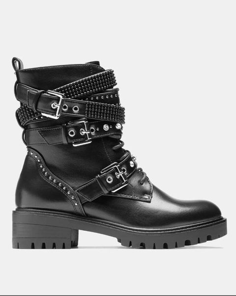Biker Stud Buckle Boot