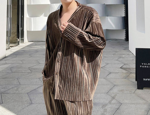 Oversized Pleated Set