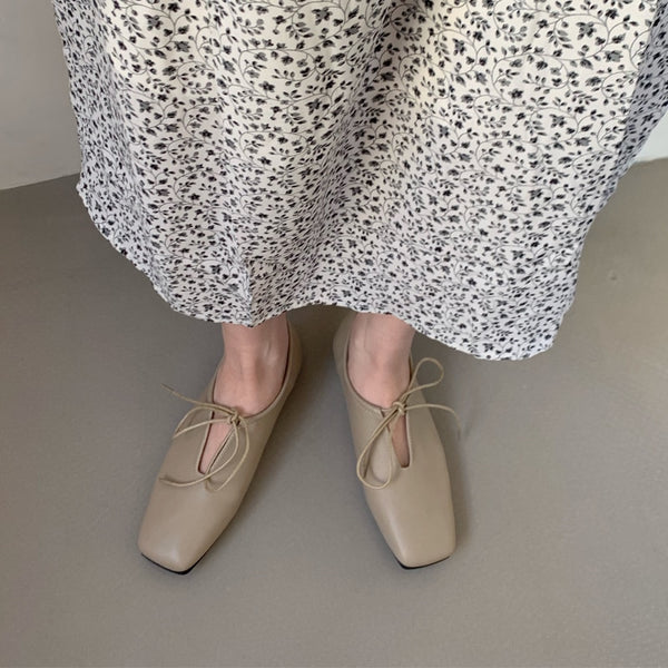 Square Toe Ballet Flats
