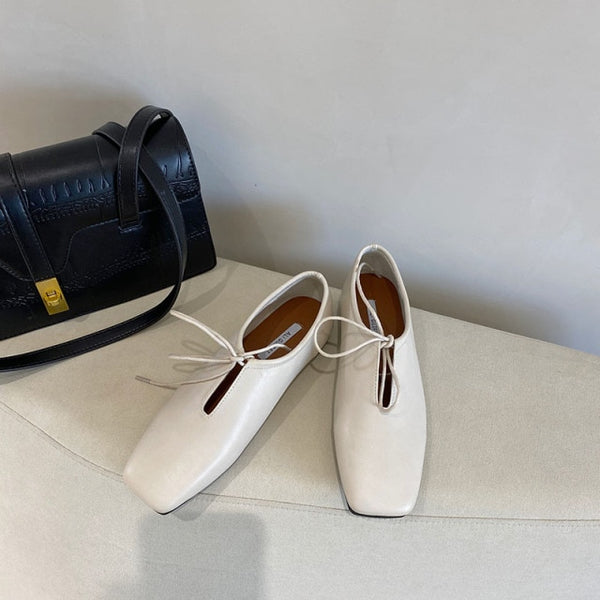 Square Toe Ballet Flats