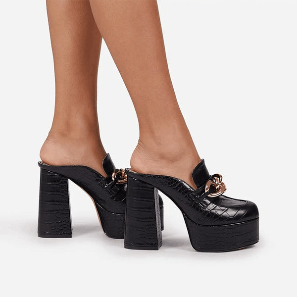 Textured Plateform Mule