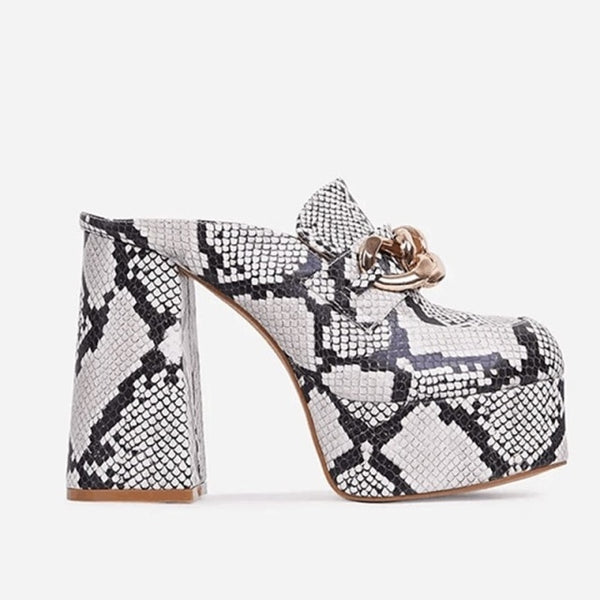 Textured Plateform Mule