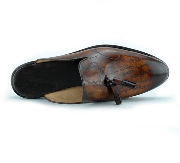 Burnished Leather Mule
