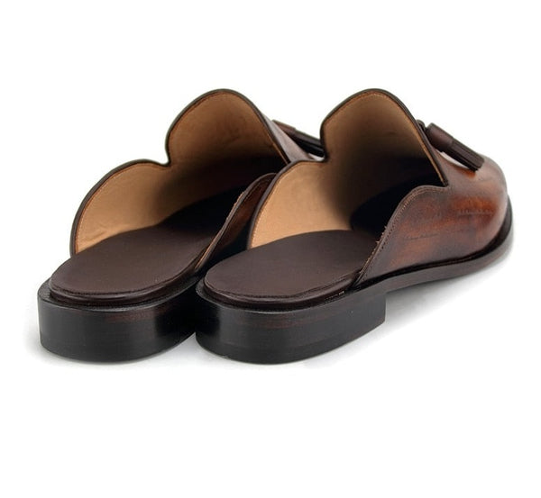 Burnished Leather Mule