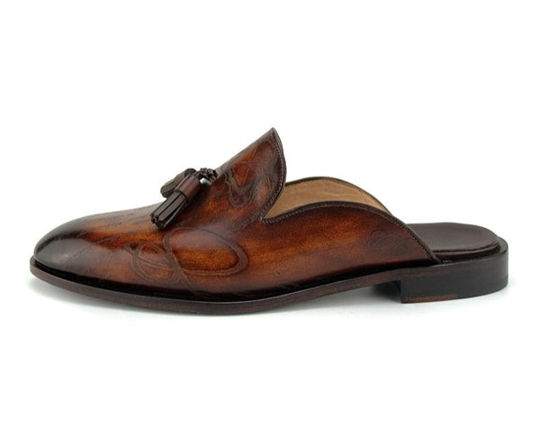 Burnished Leather Mule