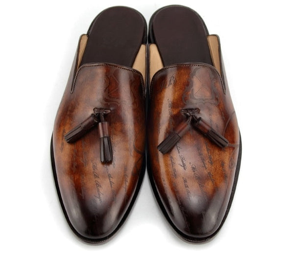 Burnished Leather Mule