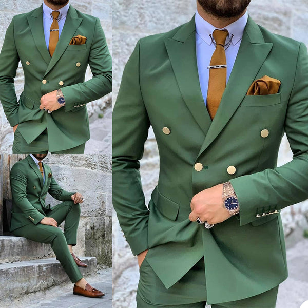 Cotton Double Breasted Blazer Suit