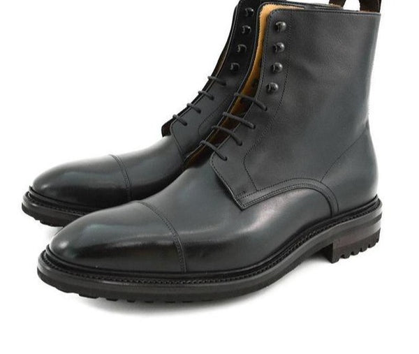 Gray Lace- Up Men Boot