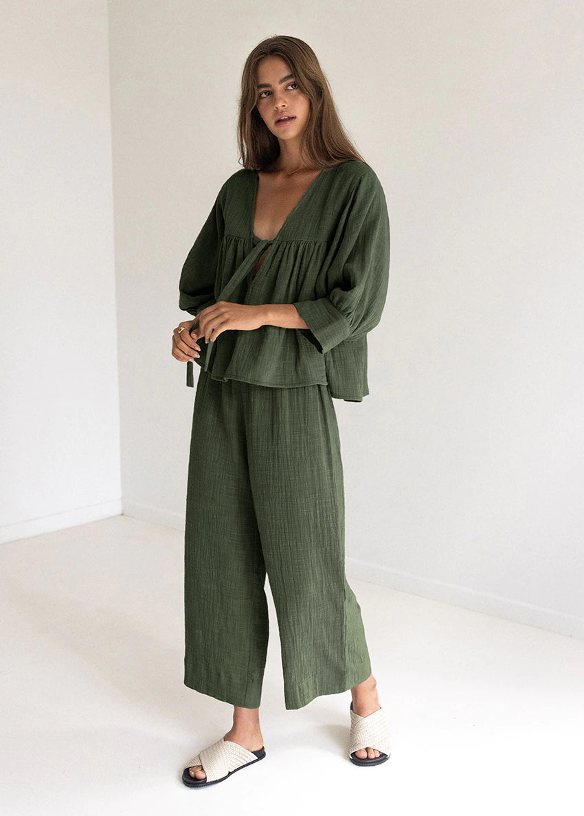 Cotton Wide Leg Co-ord