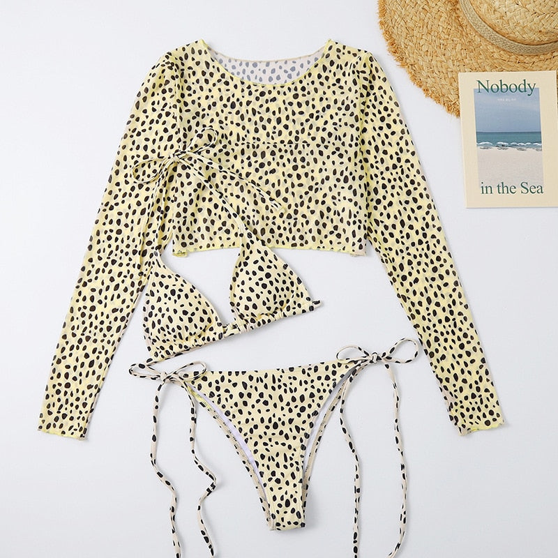 Two Piece Leopard Suit