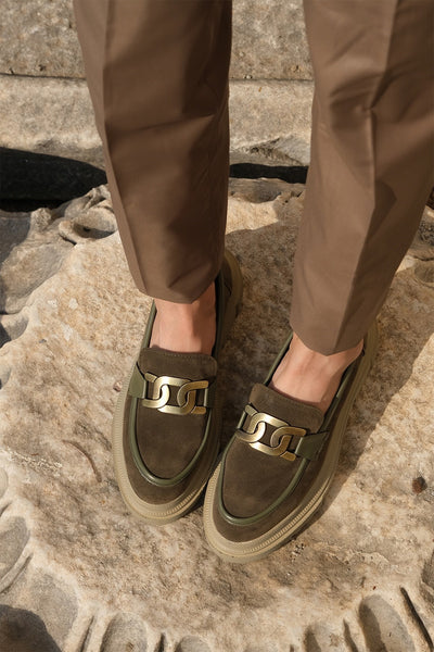 Suede Chunky Loafers