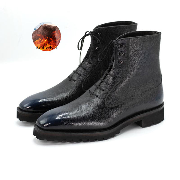 Solid Lace- Up Men Boot