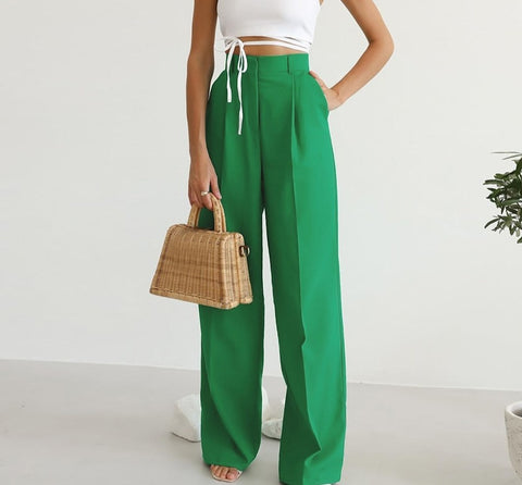 Office Pleated Trousers
