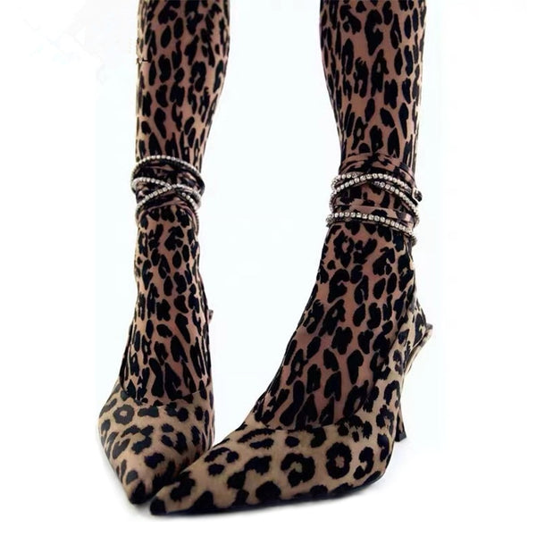 Leopard Ankle Strap Pump