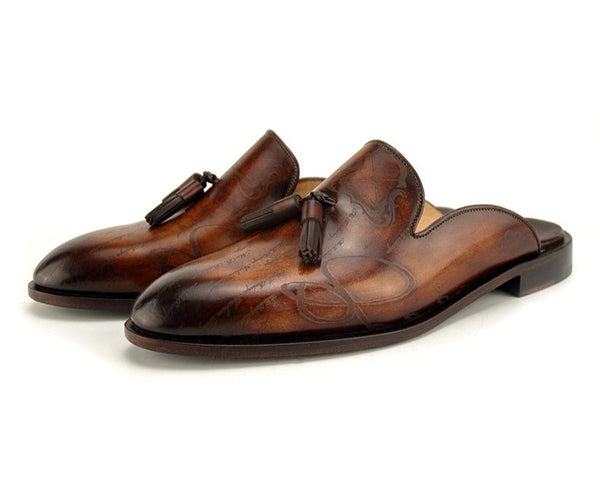 Burnished Leather Mule