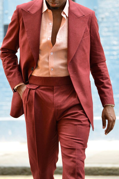 Blazing Burgundy Blazer Suit