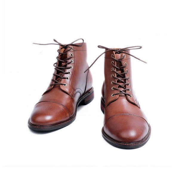 Brown Lace- Up Men Boots